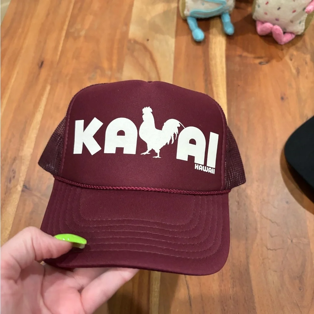 Kauai Hawaii chicken Maroon Trucker Hat